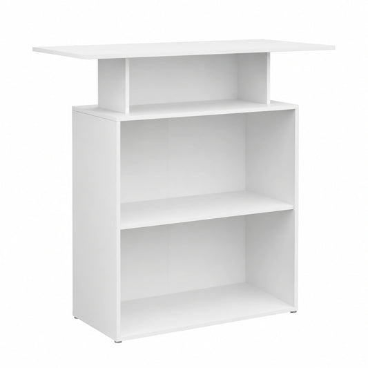 Bureau, avec étagères, coloris blanc, 100 x 40 x 104 cm, pour l’espace de travail