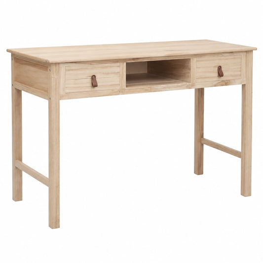 Bureau, avec rangement, avec tiroirs, coloris naturel, 110 x 45 x 76 cm, pour l’espace de travail