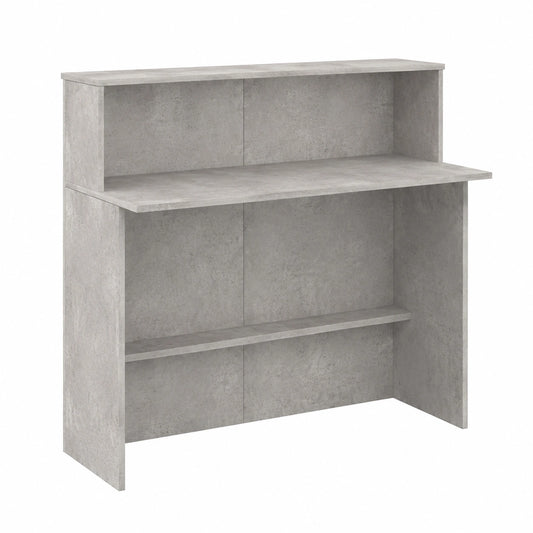 Bureau, avec rangement, avec étagères, 100 x 50 x 103,5 cm, coloris gris, pour l’espace de travail