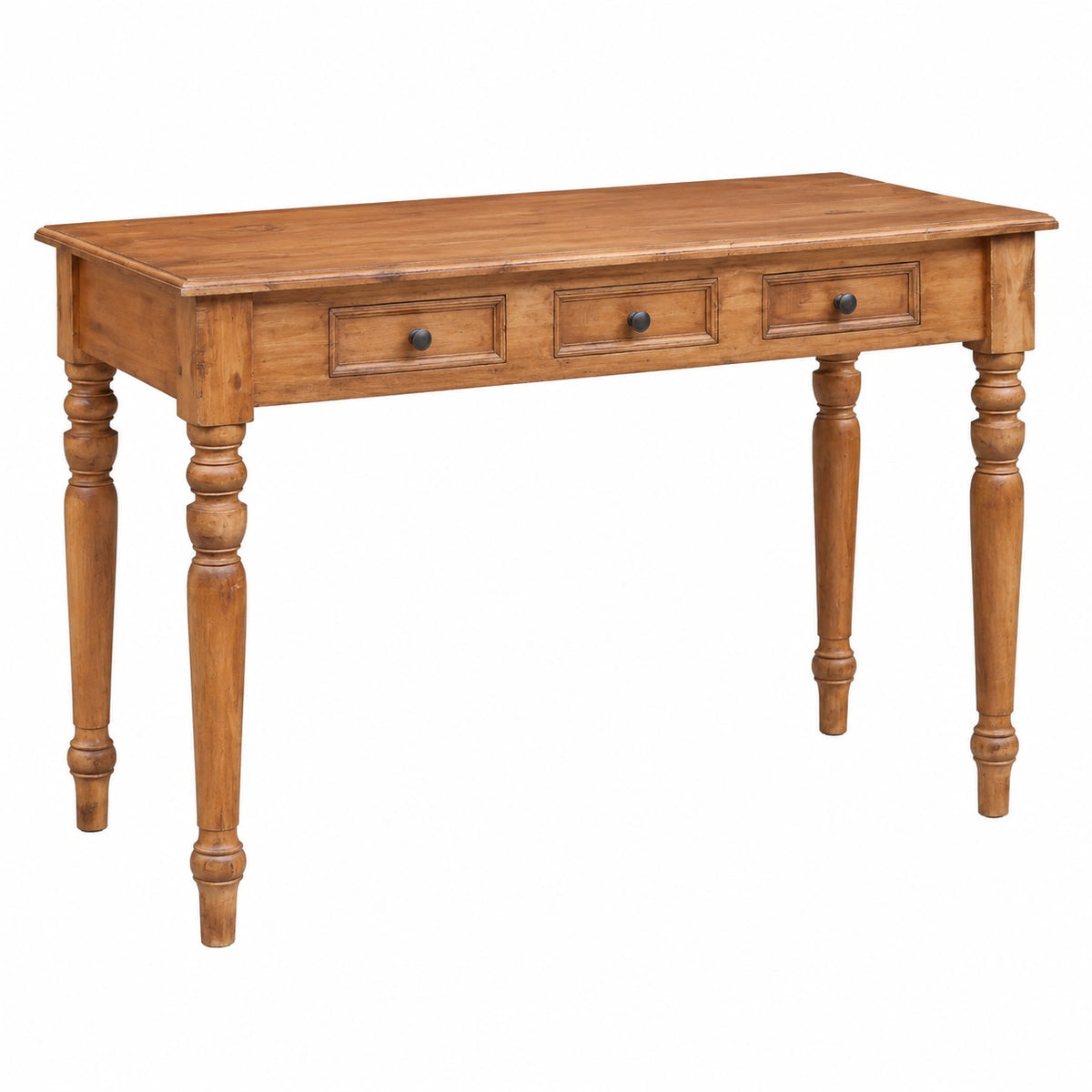 Bureau, avec tiroirs, en bois massif, 117 x 57 x 75 cm, pour l’espace de travail