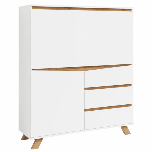 Bureau, 120 x 127 x 38 cm, coloris blanc, pour l’espace de travail