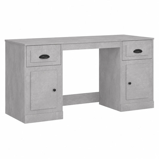 Bureau, avec rangement, coloris gris, 154,5 x 50 x 75 cm, pour l’espace de travail