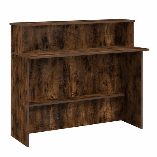 Bureau, avec rangement, avec étagères, en chêne, 100 x 50 x 103,5 cm, pour l’espace de travail