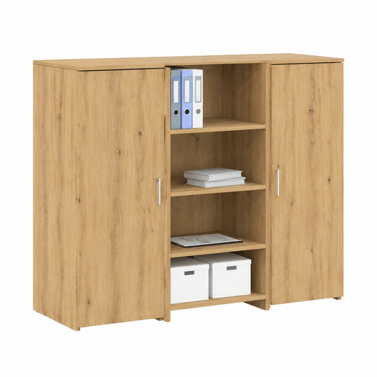 Bureau, avec rangement, avec tiroirs, avec étagères, en chêne, 135 x 50 x 103,5 cm, pour l’espace de travail