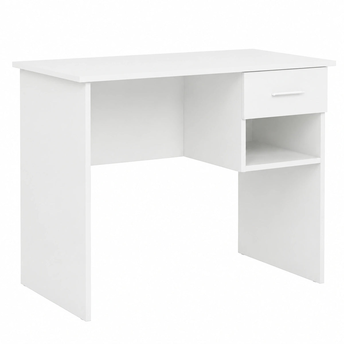 Bureau, avec tiroirs, 90 x 49 x 75 cm, coloris blanc, pour l’espace de travail