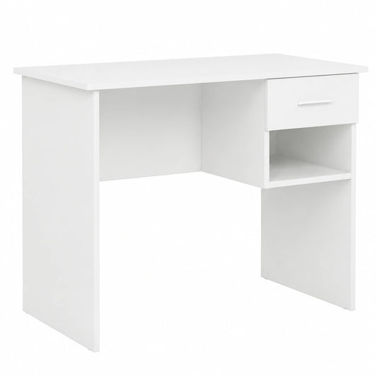 Bureau, avec tiroirs, 90 x 49 x 75 cm, coloris blanc, pour l’espace de travail