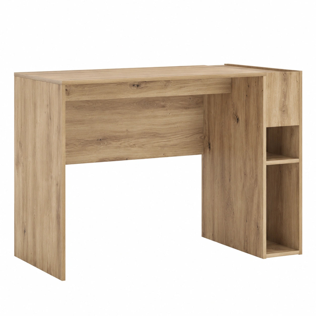 Bureau, en chêne, avec tiroirs, avec étagères, 109 x 50 x 78 cm, pour l’espace de travail