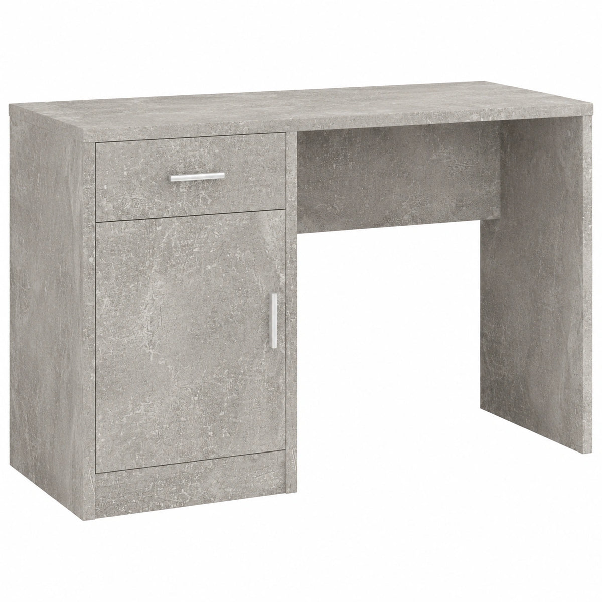 Bureau, avec rangement, coloris gris, 100 x 40 x 73 cm, pour l’espace de travail