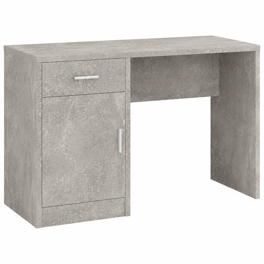 Bureau, avec rangement, coloris gris, 100 x 40 x 73 cm, pour l’espace de travail