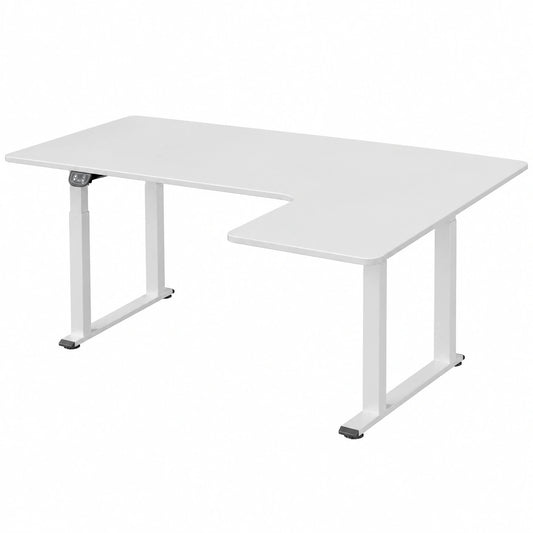 Bureau, réglable, coloris blanc, 180 x 110 cm, pour l’espace de travail