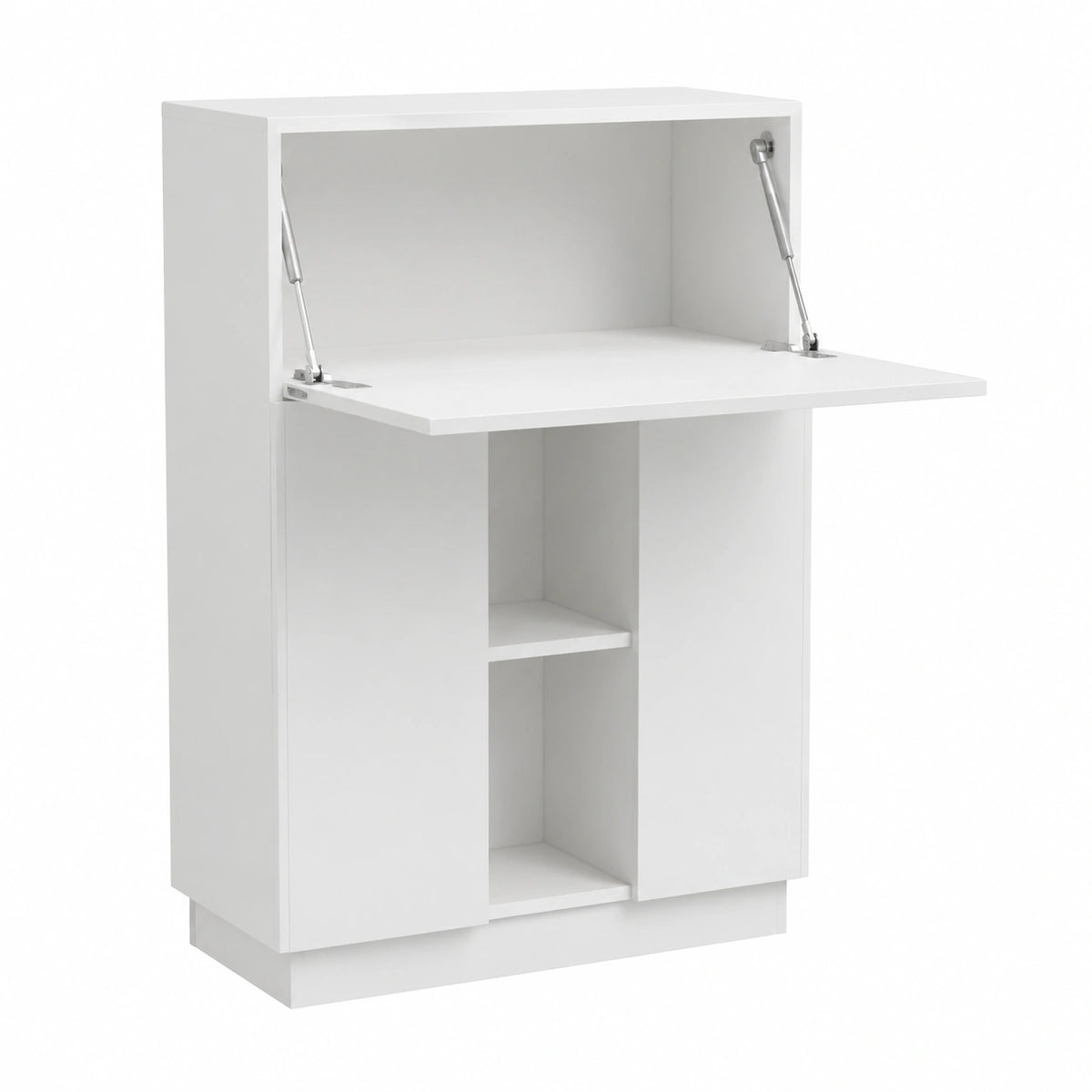 Bureau, avec rangement, avec portes, coloris blanc, 71,5 x 31,5 x 106,5 cm, pour l’espace de travail
