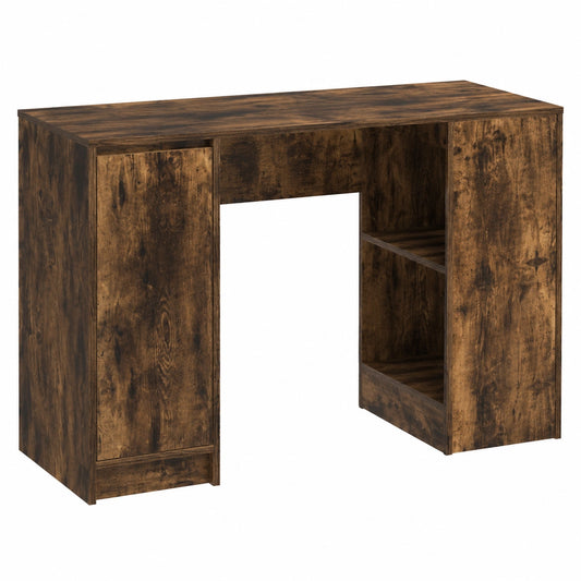 Bureau, avec rangement, en chêne, 120 x 42 x 76 cm, pour l’espace de travail