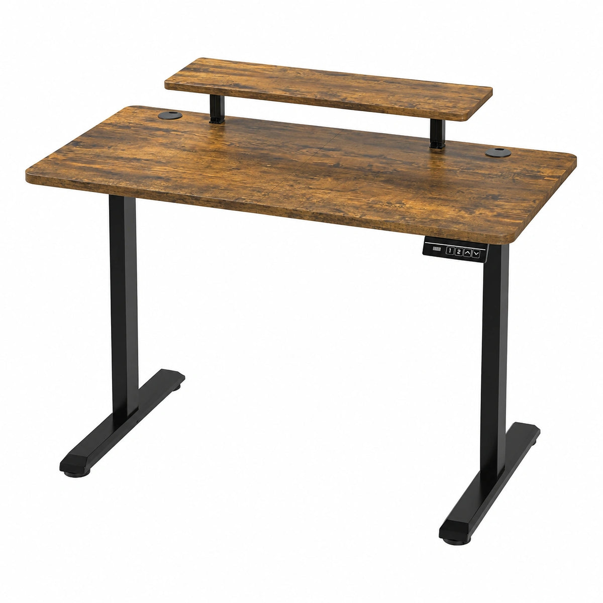 Bureau, réglable, coloris marron, 160 x 70 cm, pour l’espace de travail