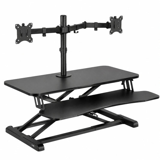 Bureau, réglable, coloris noir, pour l’espace de travail